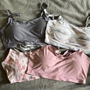 Danskin Gray, Pink, and Patterned Sports Bras - Bundle of 4